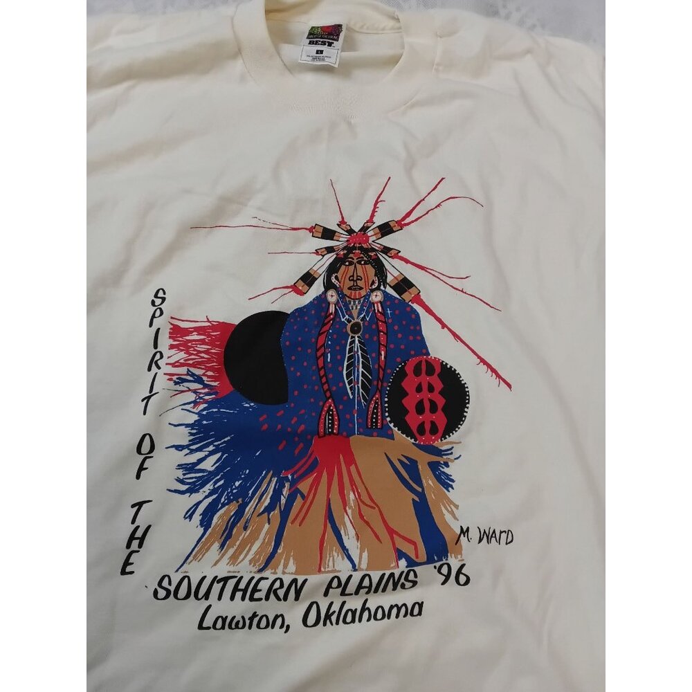 Spirit Of The Southern Plains 96 Lawton Oklahoma T-Shirt M Ward Vtg 90s Large